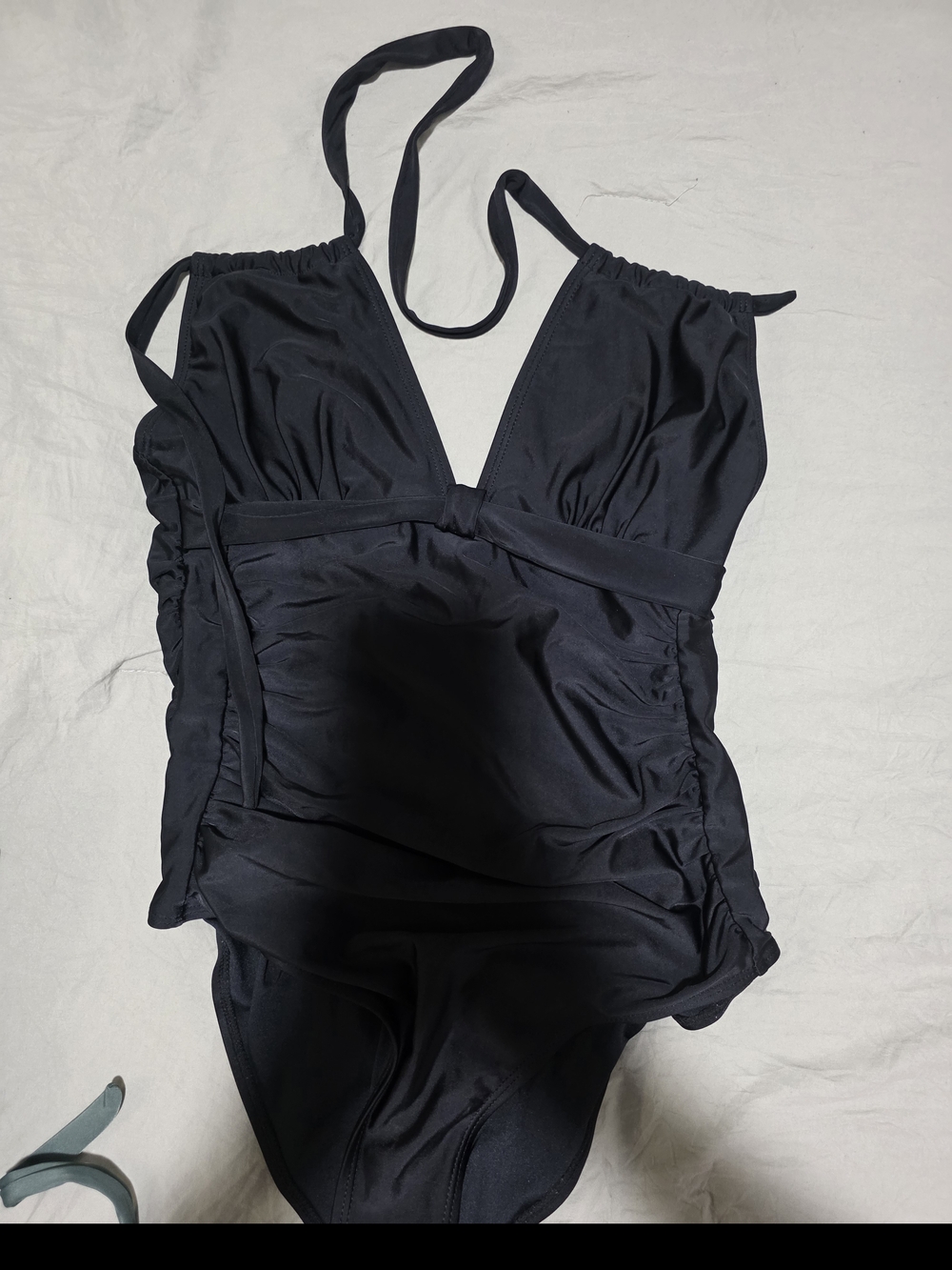 Women’s Black One-Piece Swimsuit - Classic Halter Style